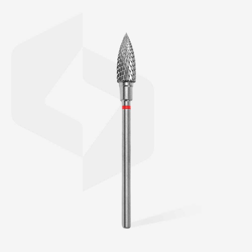 Carbide nail drill bit flame red head EXPERT diameter 5 mm / working part 13,5 mm