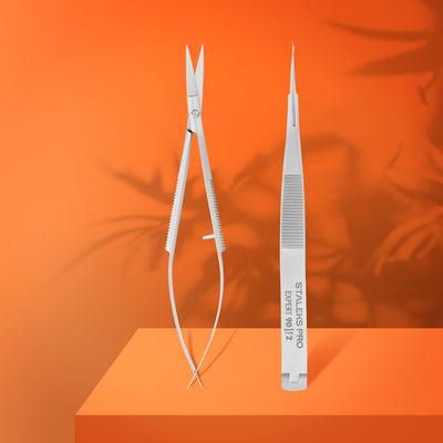 SE-90/2 Professional micro scissors for eyebrows modeling EXPERT