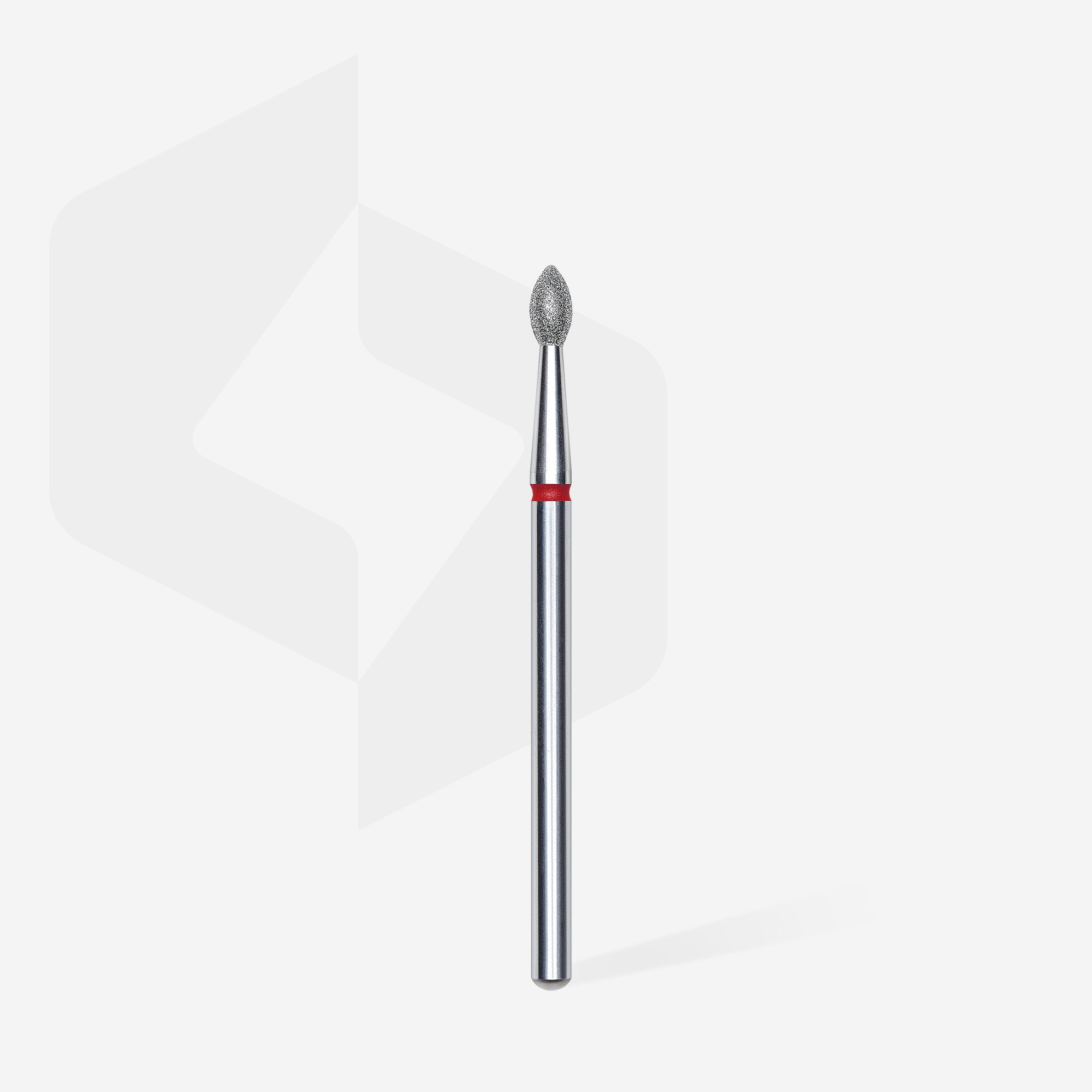 Diamond nail drill bit pointed bud red EXPERT head diameter 2.5 mm / working part 4.5 mm