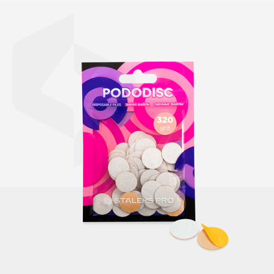 PDF-15-320w White refill pads for Pododisk Pro S, 320 gr, 50 pcs
