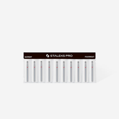 FA01R027 DIAMOND NAIL DRILL BIT, "BALL", RED