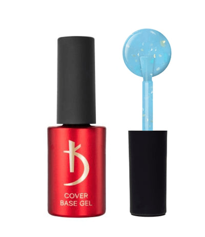 16 Cover Base gel Flake 7 ml, Pastel Blue image 1