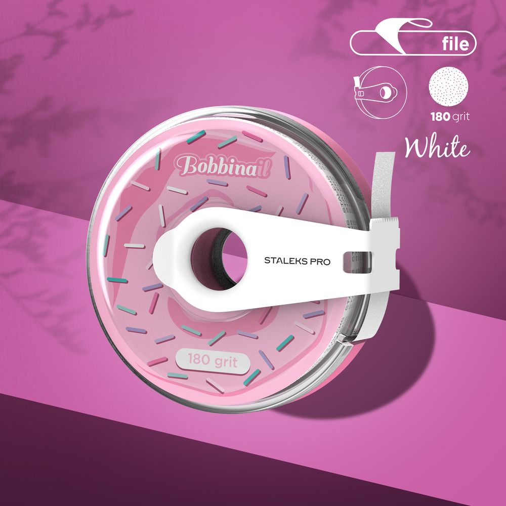 AT-180w | Disposable white abrasive tape EXPERT 180 grit in a plastic case