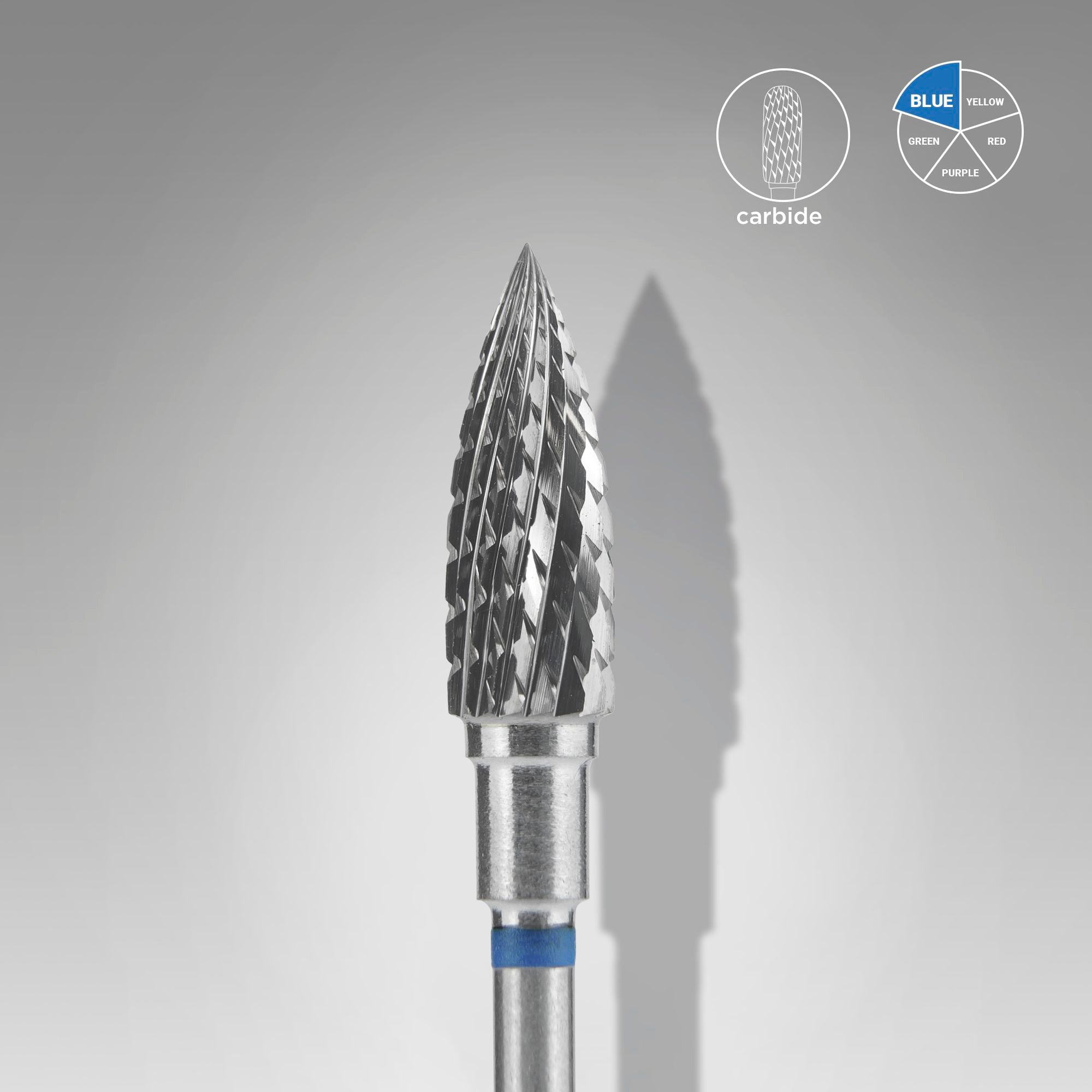 FT10B050/13,5 Carbide nail drill bit "flame", blue