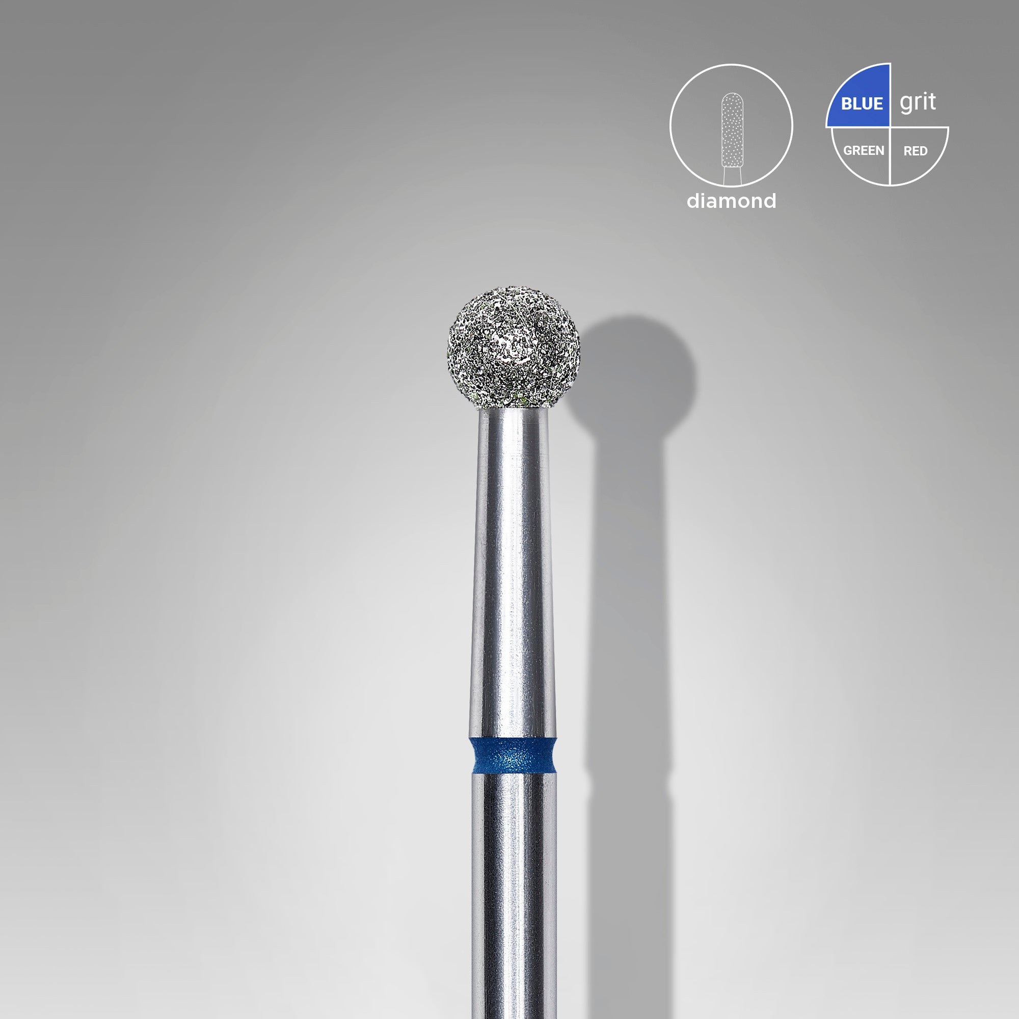 Diamond nail drill bit ball blue EXPERT head diameter 3.5 mm