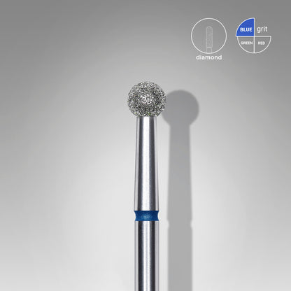 Diamond nail drill bit ball blue EXPERT head diameter 3.5 mm