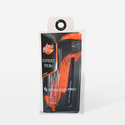 TE-11/3v Eyebrow tweezers Pro Expert 11 Type 3v (wide slant), violet