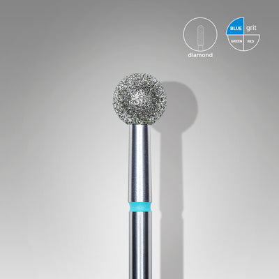 FA01B050 Diamond nail drill bit, "ball", blue, head diameter 5 mm