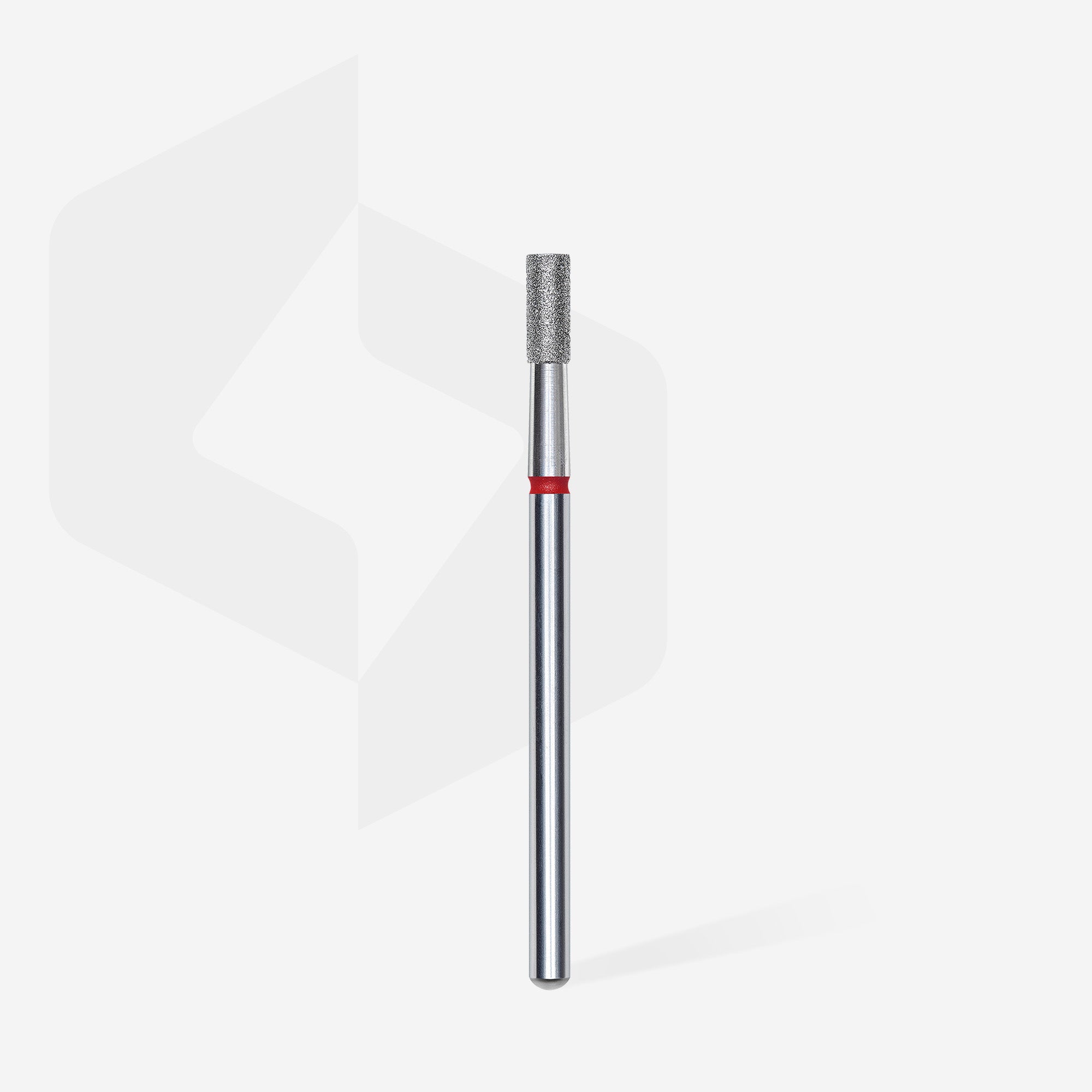 FA20R025/6 DIAMOND NAIL DRILL BIT, "CYLINDER", RED