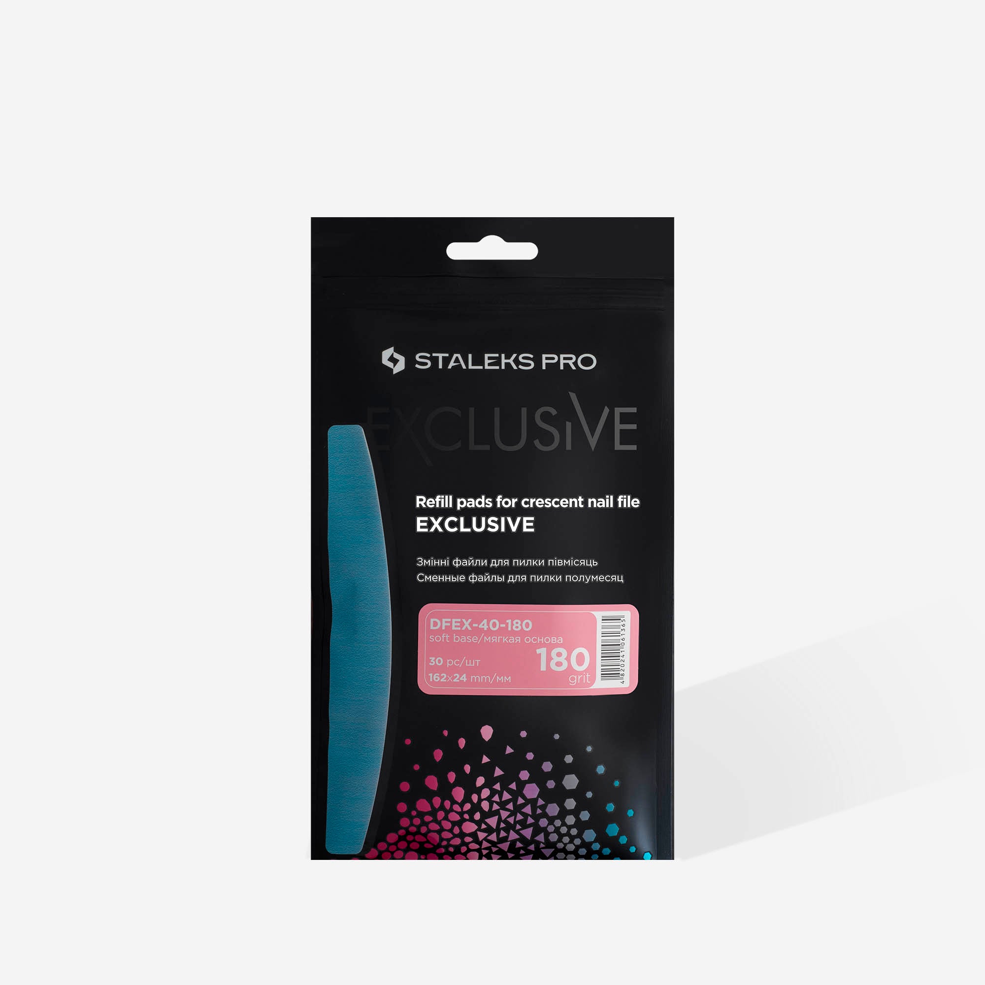 DFEX-40-180  Disposable files for crescent nail file (soft base) 30pcs 180 gr image 2