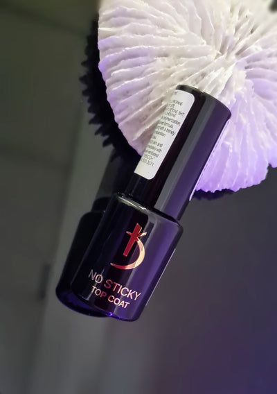 No sticky top coat UV free 12 ml round jar image 1 