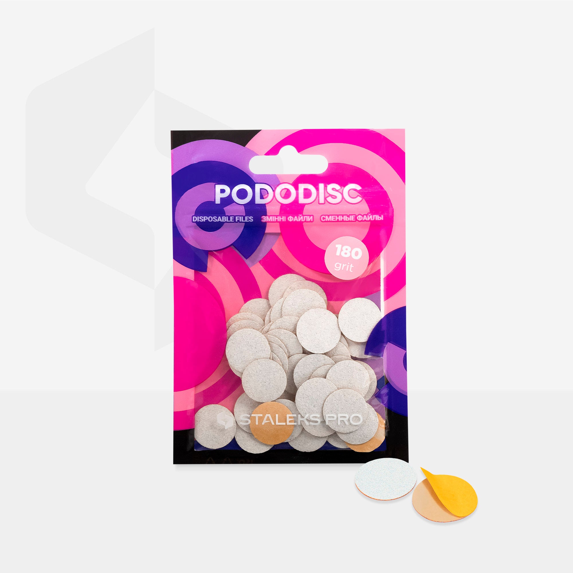 PDF-15-180w White refill pads for Pododisc Pro S, 180 gr, 50 pcs