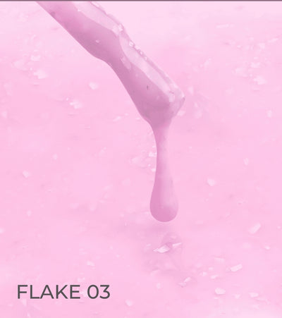 03 Cover base gel Flake 7 ml, Milky Pink image 1