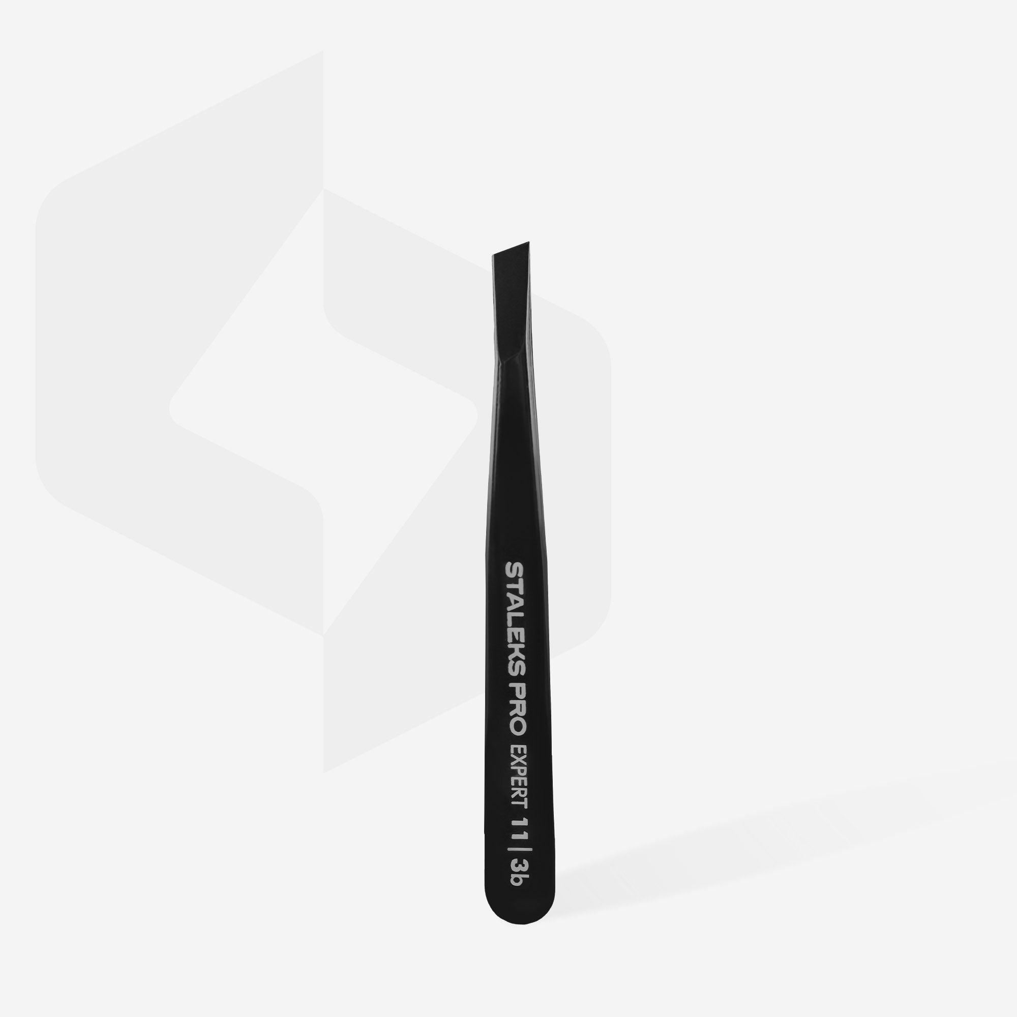 TE-11/3b Eyebrow tweezers Pro Expert 11 Type 3b (wide slant), black