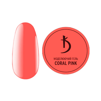 KODI Build It Up Gel "Coral Pink" — colour swatch and jar 
