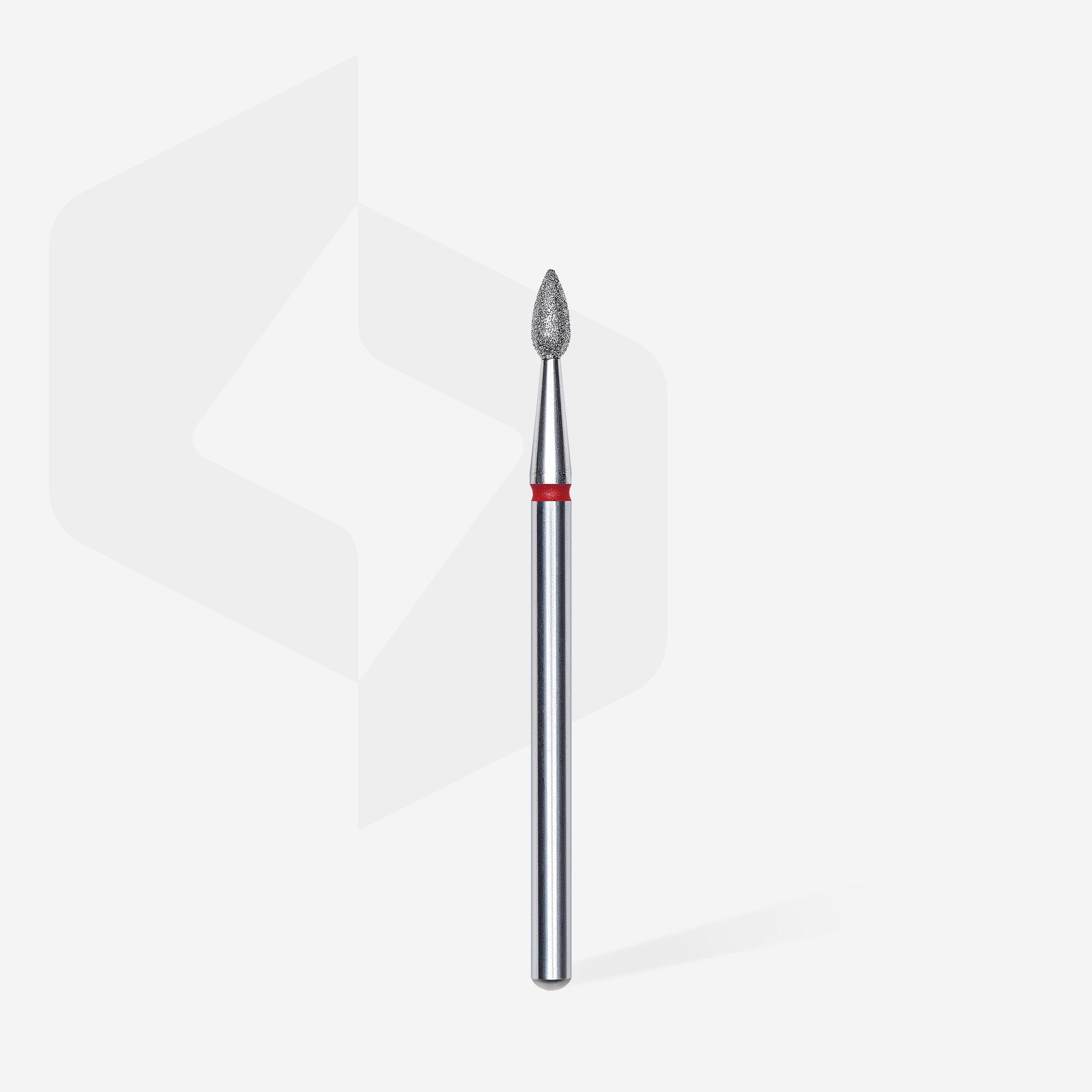 Diamond nail drill bit drop red EXPERT head diameter 2.3 mm / working part 5 mm