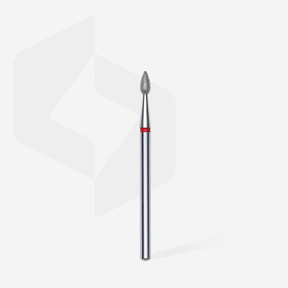 Diamond nail drill bit drop red EXPERT head diameter 2.3 mm / working part 5 mm