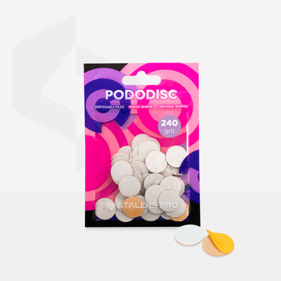 PDF-15-240w White refill pads for Pododisc Pro S, 240 gr, 50 pcs