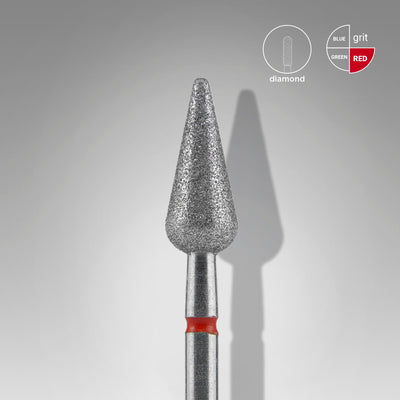 FA100R050/12 Diamond drill bit pointed pear, red