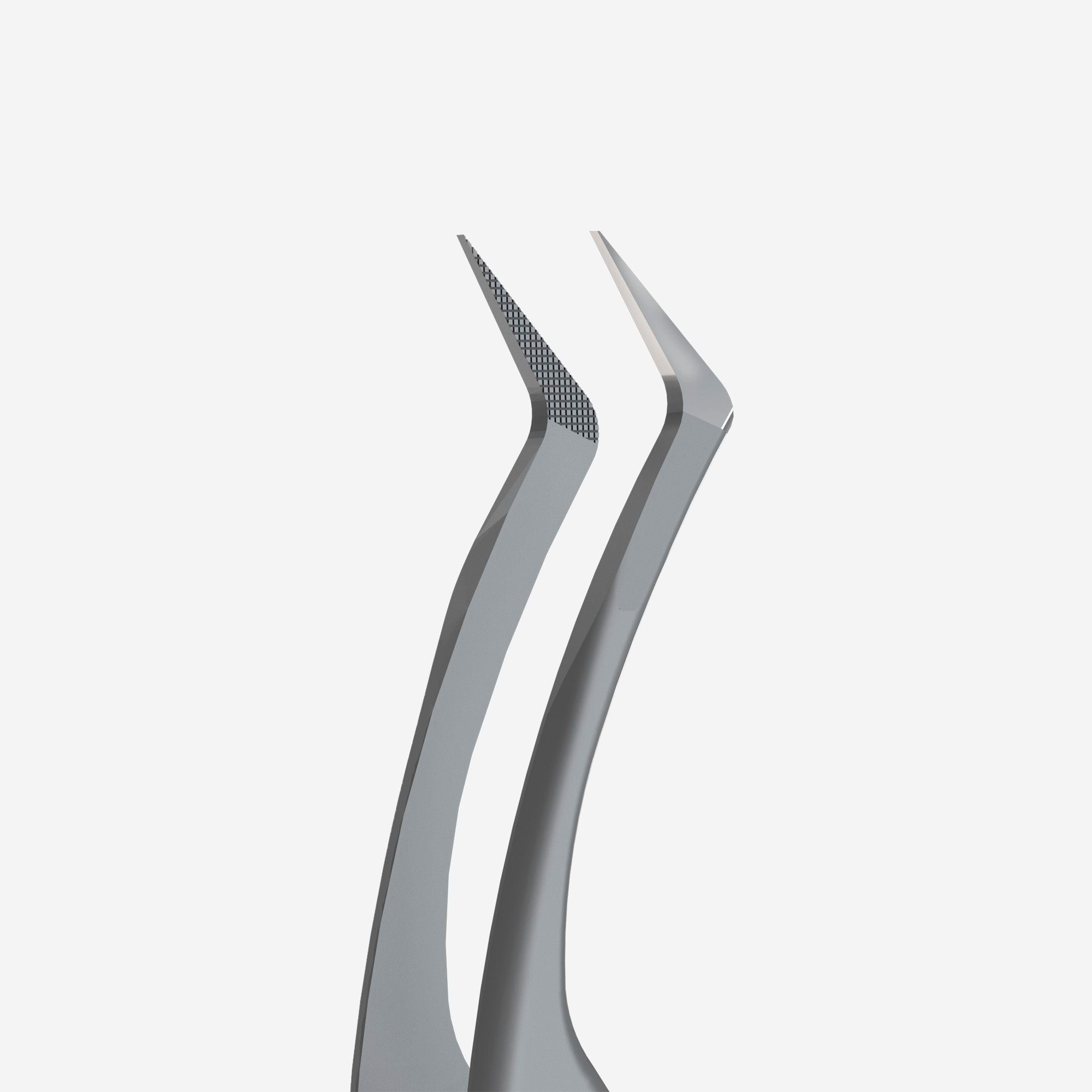 TE-45/2 Prof. eyelash tweezers with fiber tips L-shap 40'