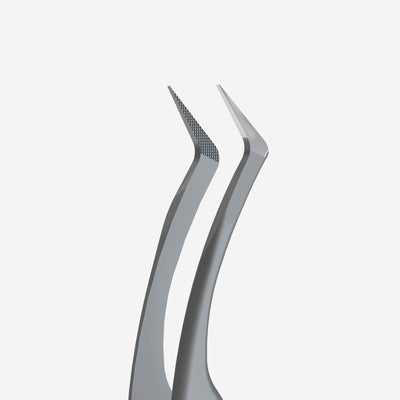 TE-45/2 Prof. eyelash tweezers with fiber tips L-shap 40'