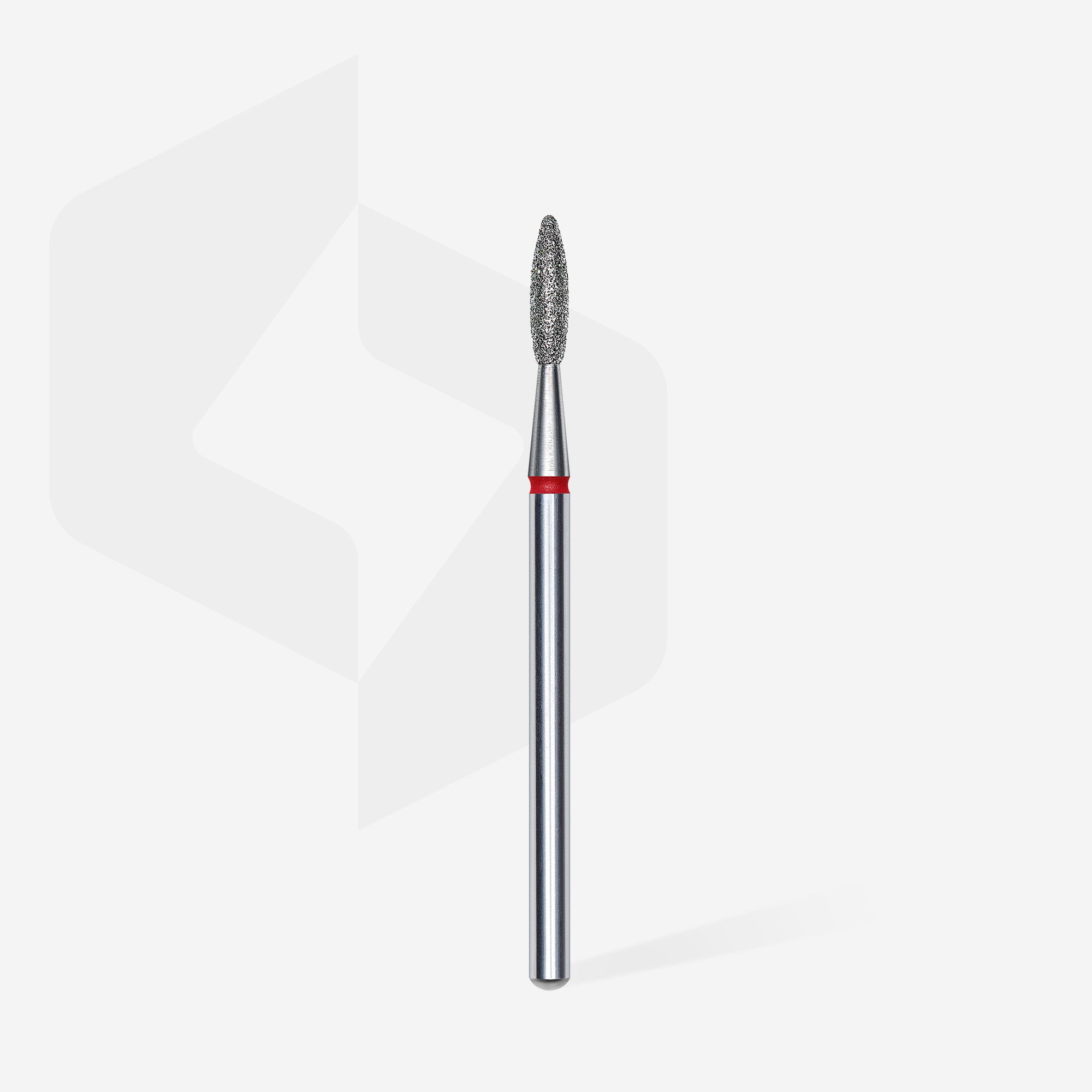 Diamond nail drill bit flame red EXPERT head diameter 2.1 mm / working part 8 mm