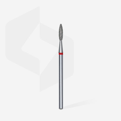 Diamond nail drill bit flame red EXPERT head diameter 2.1 mm / working part 8 mm