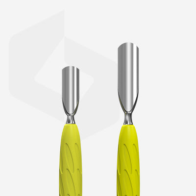 Manicure pusher Gummy with silicone handle UNIQ 10 TYPE 1 (rounded wide and rounded narrow pusher) 