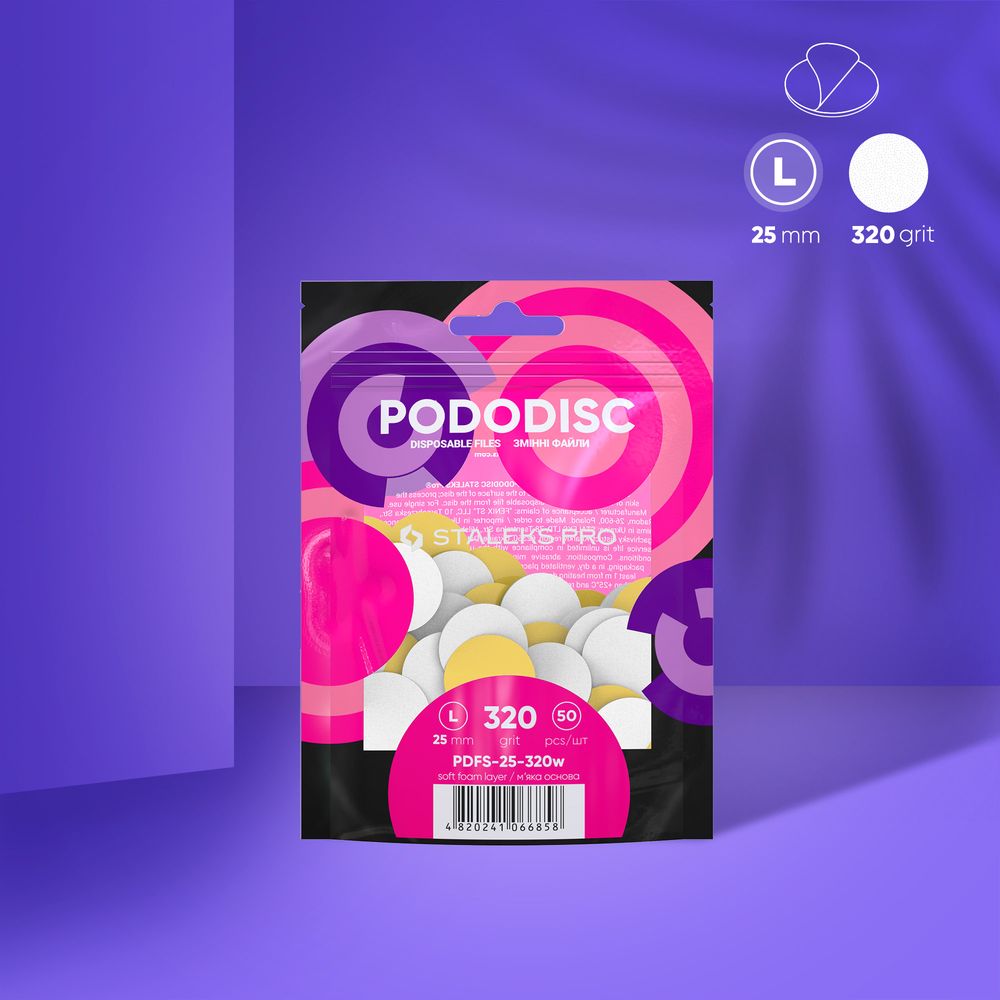 PDFS-25-320w Disposable white files with soft foam layer 320gr, 50pcs