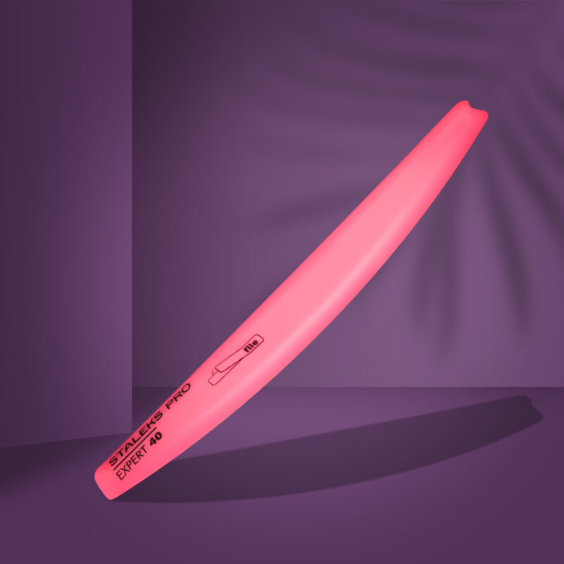 Crescent bevelled plastic base for nail file EXPERT 40