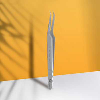 TE-45/8 Prof. eyelash tweezers with fiber tips, mini L