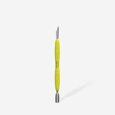 Manicure pusher Gummy with silicone handle UNIQ 10 TYPE 2 (rounded narrow and beveled pusher) 