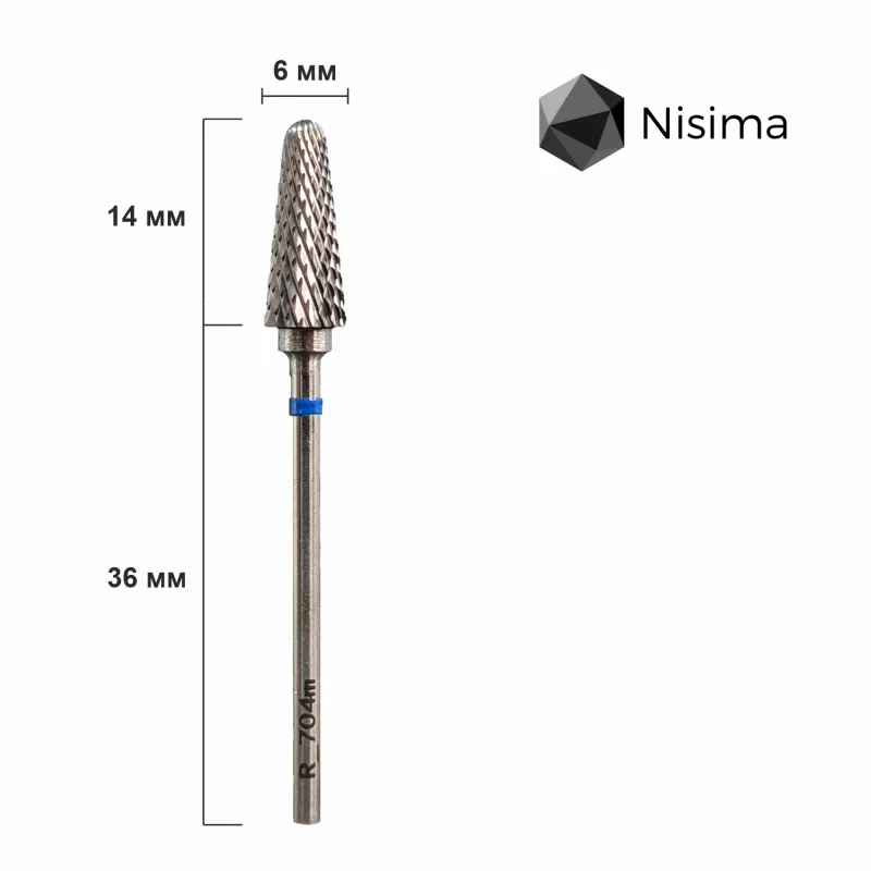 L(R)_704m  Carbide drill bit cone, blue image 1