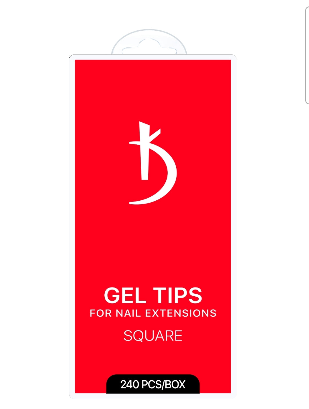 Gel tips for nail extension Square, 240 pcs/pack image 0