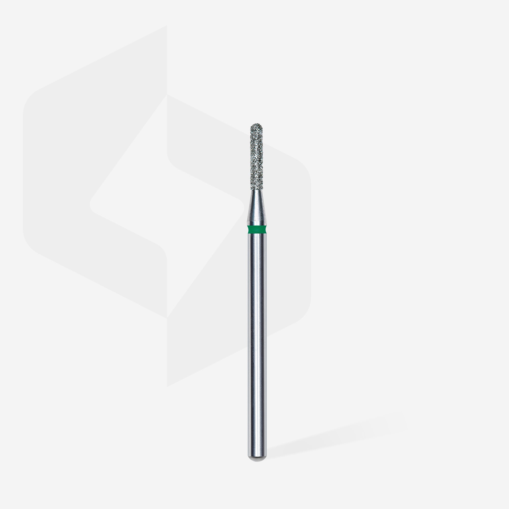 Diamond nail drill bit rounded cylinder green EXPERT head diameter 1.4 mm / working part 8 mm