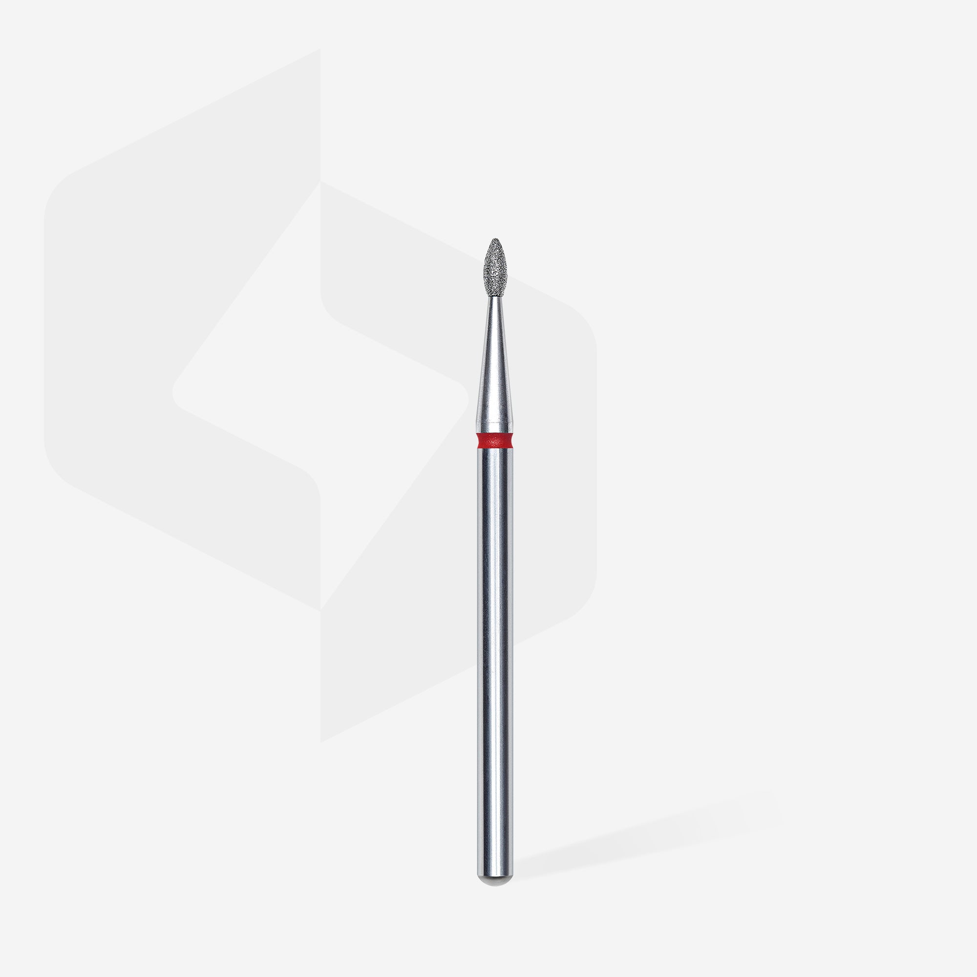 Diamond nail drill bit drop red EXPERT head diameter 1.6 mm / working part 4 mm