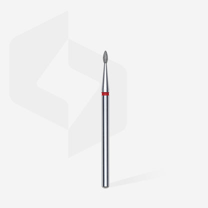 Diamond nail drill bit drop red EXPERT head diameter 1.6 mm / working part 4 mm