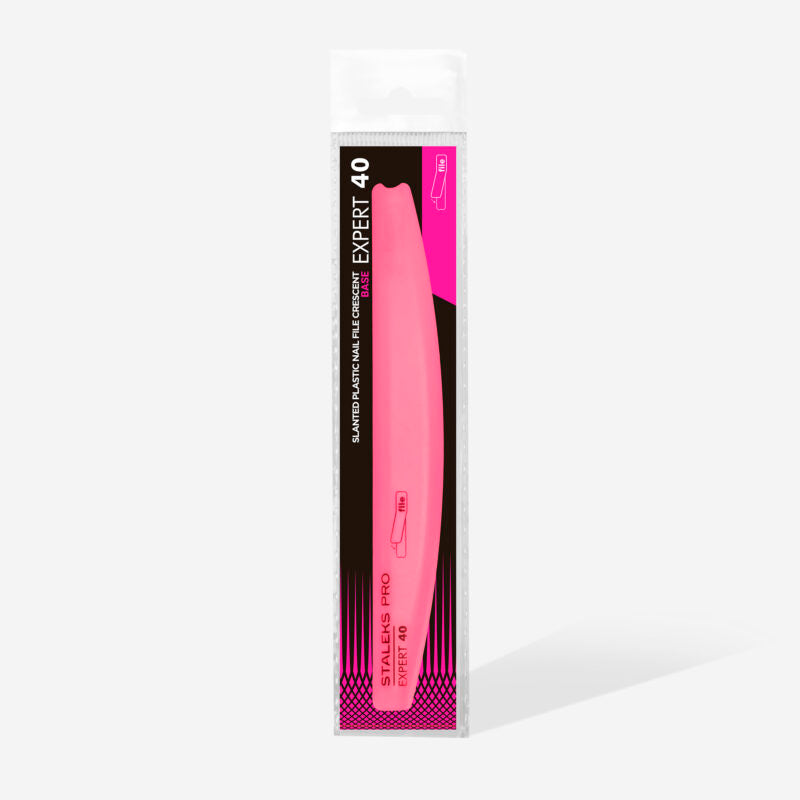 Crescent bevelled plastic base for nail file EXPERT 40