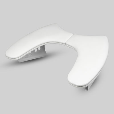 EGO by ULKA hand rest in white, angled view
