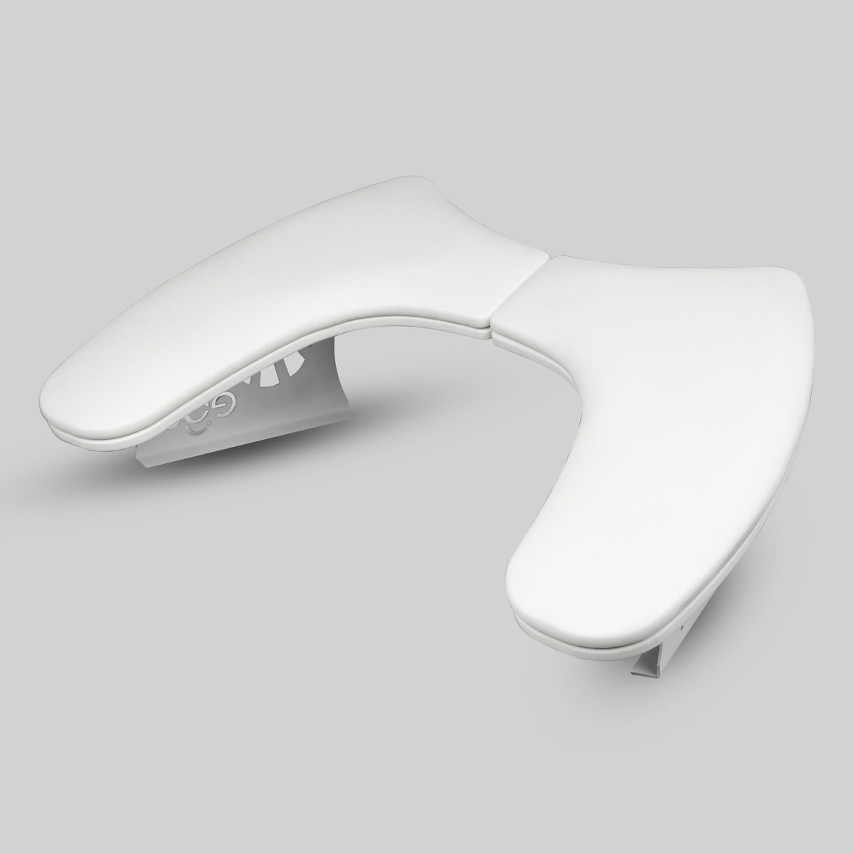 EGO by ULKA hand rest in white, angled view