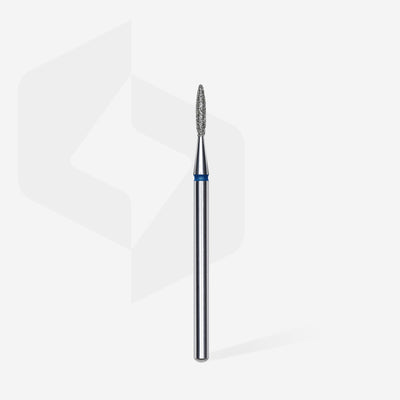 FA11B016/8 DIAMOND NAIL DRILL BIT, "FLAME" , POINTED, BLUE