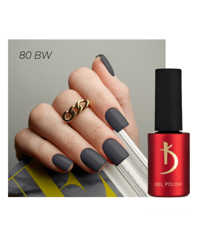 80 BW Gel Polish Black and White 7 ml image 0