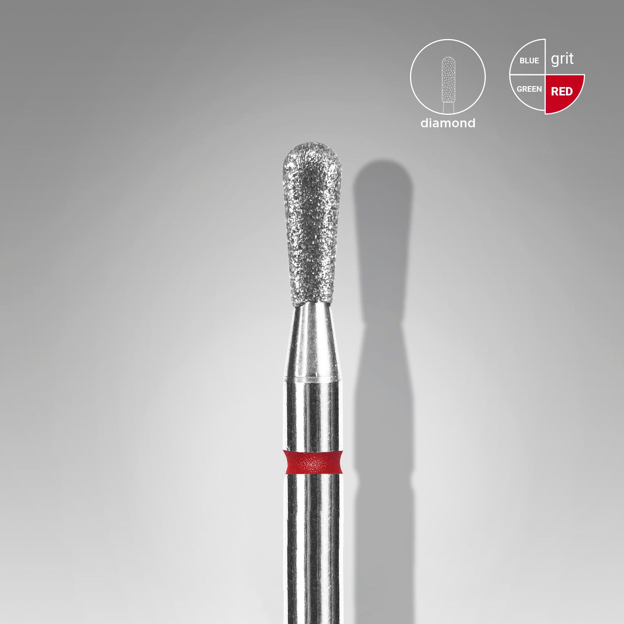 Diamond nail drill bit match red EXPERT head diameter 2.3 mm / working part 5 mm