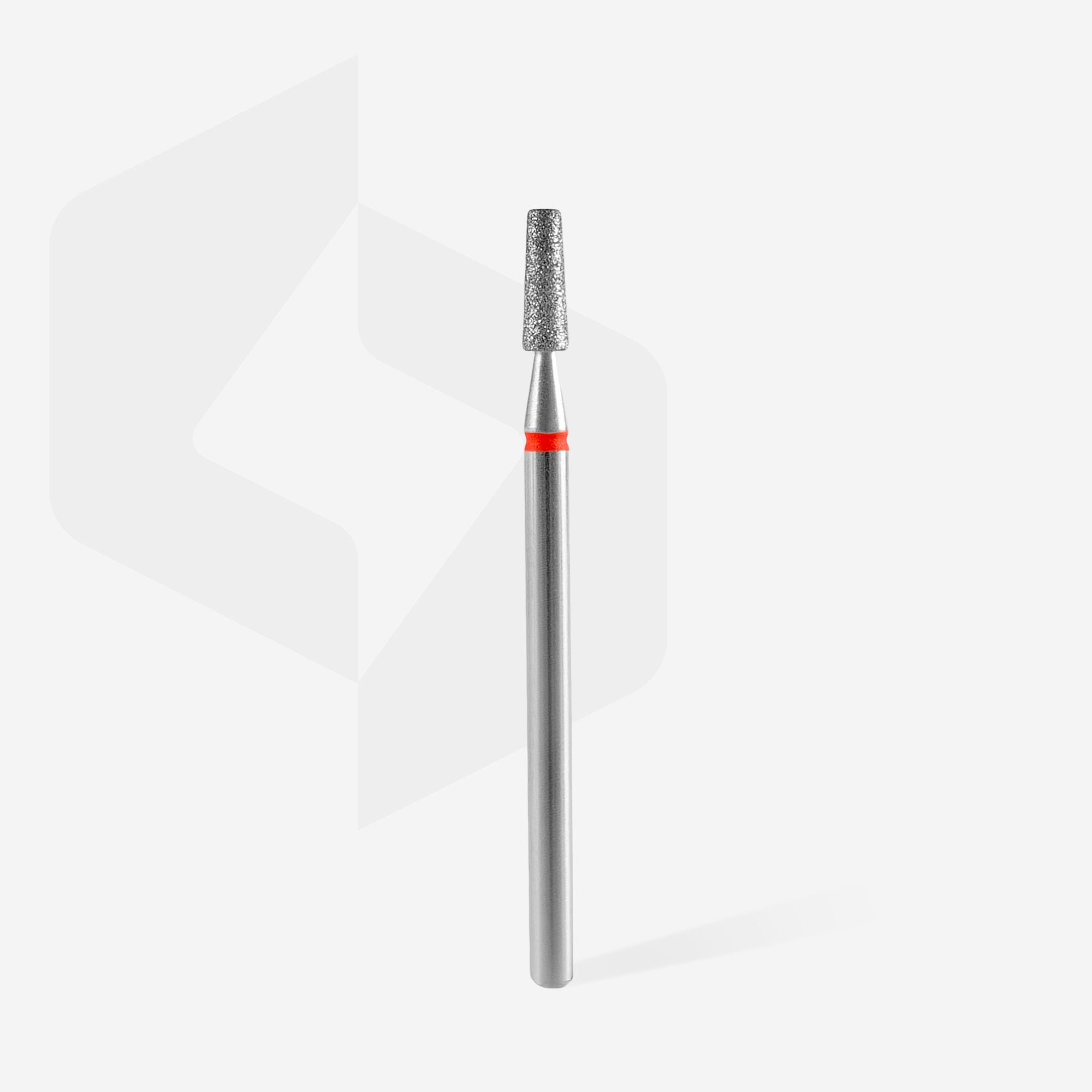Diamond nail drill bit frustum red EXPERT head diameter 2.5 mm / working part 8 mm