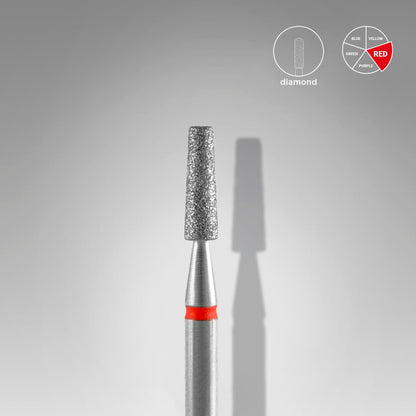 Diamond nail drill bit frustum red EXPERT head diameter 2.5 mm / working part 8 mm