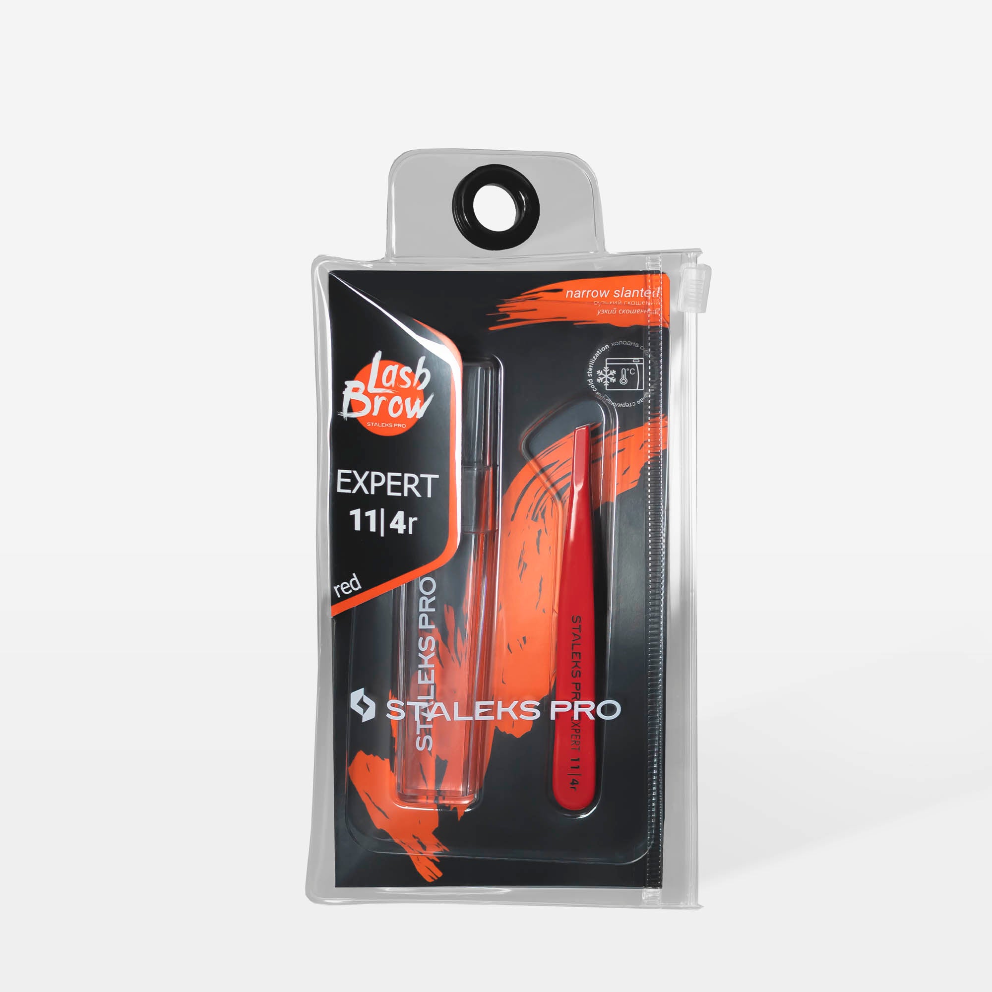 TE-11/4r Eyebrow tweezers Pro Expert 11 Type 4r (wide slant), violet image 3