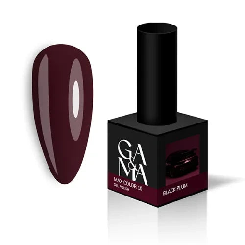 010 GAMA Gel Polish Max Color Black Plum 10 ml, TPO free