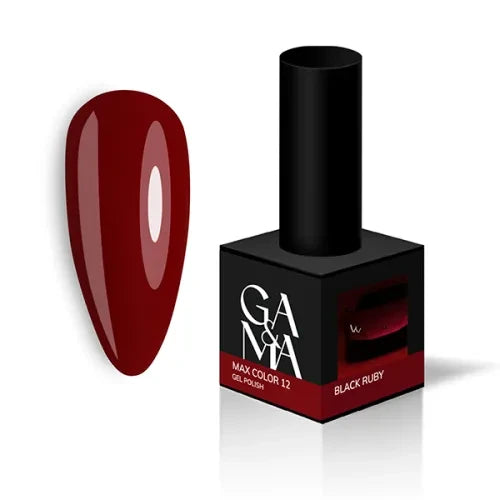 012 GAMA Gel Polish Max Color Black Ruby, 10 ml, TPO free