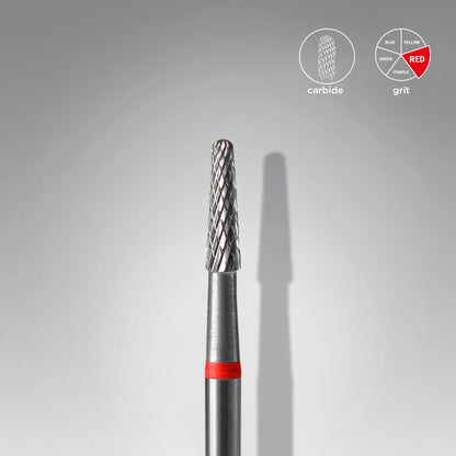 Carbide nail drill bit cone red EXPERT head diameter 2.3 mm / working part 8 mm