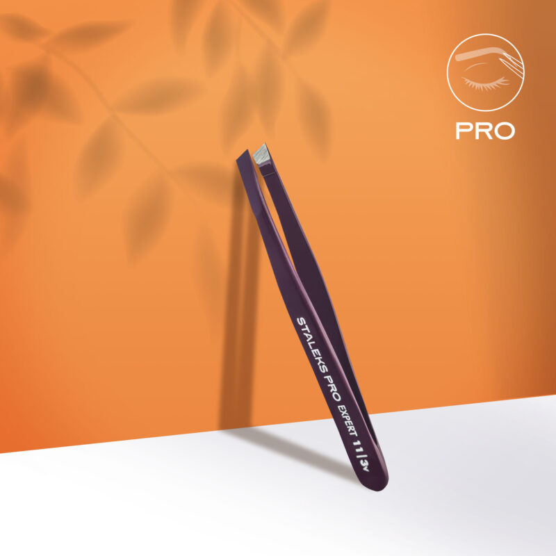 Eyebrow tweezers violet EXPERT 11 TYPE 3v (wide bevelled)